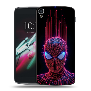 Пластиковый чехол на Alcatel One Touch Idol 3 (5.5) с принтом Spiderman Человек паук