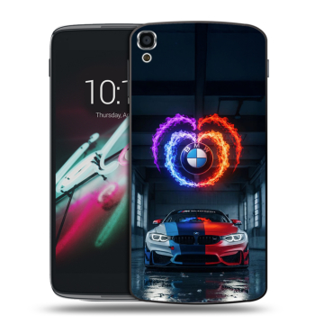 Пластиковый чехол на Alcatel One Touch Idol 3 (5.5) с принтом BMW БМВ