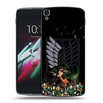 Пластиковый чехол на Alcatel One Touch Idol 3 (5.5) с принтом Атака титанов