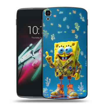 Пластиковый чехол на Alcatel One Touch Idol 3 (5.5) с принтом Спанч боб Спанчбоб Пластиковый чехол на Alcatel One Touch Idol 3 (5.5) с принтом Спанч боб Спанчбоб