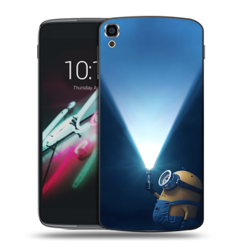 Пластиковый чехол на Alcatel One Touch Idol 3 (5.5) с принтом Миньоны