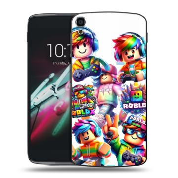 Пластиковый чехол на Alcatel One Touch Idol 3 (5.5) с принтом Roblox Роблокс