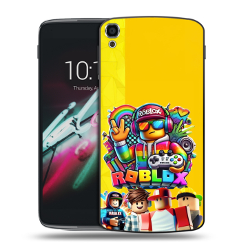 Пластиковый чехол на Alcatel One Touch Idol 3 (5.5) с принтом Roblox Роблокс