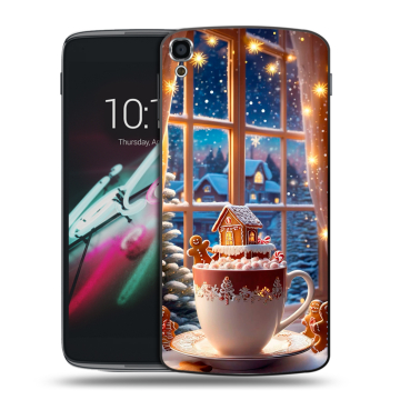Пластиковый чехол на Alcatel One Touch Idol 3 (5.5) с принтом Новый год