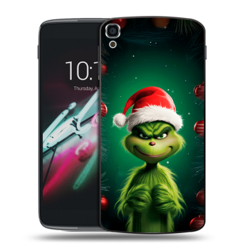 Пластиковый чехол на Alcatel One Touch Idol 3 (5.5) с принтом Гринч Новый год Рождество