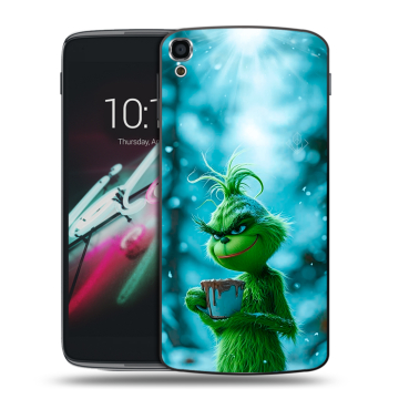 Пластиковый чехол на Alcatel One Touch Idol 3 (5.5) с принтом Новый год гринч