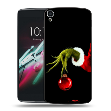 Пластиковый чехол на Alcatel One Touch Idol 3 (5.5) с принтом Новый год Гринч