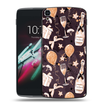 Пластиковый чехол на Alcatel One Touch Idol 3 (5.5) с принтом Новый год