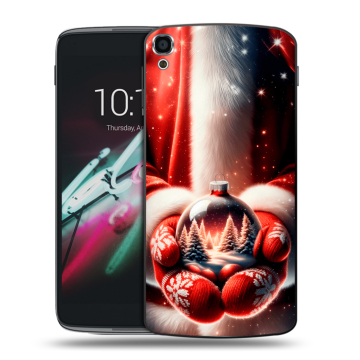 Пластиковый чехол на Alcatel One Touch Idol 3 (5.5) с принтом Новый год