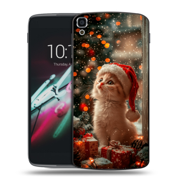 Пластиковый чехол на Alcatel One Touch Idol 3 (5.5) с принтом Новый год