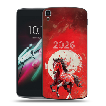 Пластиковый чехол на Alcatel One Touch Idol 3 (5.5) с принтом Новый год