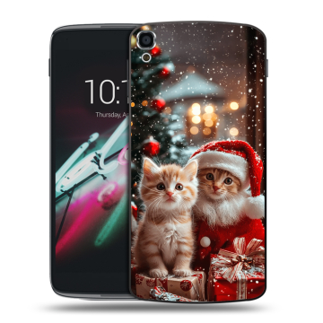 Пластиковый чехол на Alcatel One Touch Idol 3 (5.5) с принтом Новый год