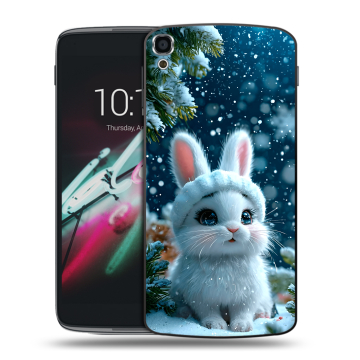 Пластиковый чехол на Alcatel One Touch Idol 3 (5.5) с принтом Новый год