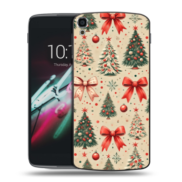 Пластиковый чехол на Alcatel One Touch Idol 3 (5.5) с принтом Новый год