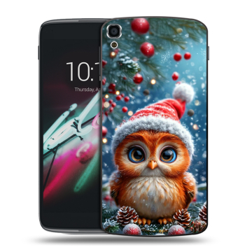 Пластиковый чехол на Alcatel One Touch Idol 3 (5.5) с принтом Новый год
