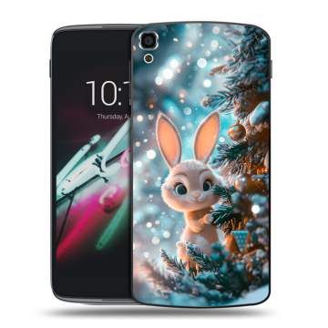 Пластиковый чехол на Alcatel One Touch Idol 3 (5.5) с принтом Новый год