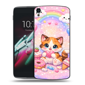 Пластиковый чехол на Alcatel One Touch Idol 3 (5.5) с принтом для девочек