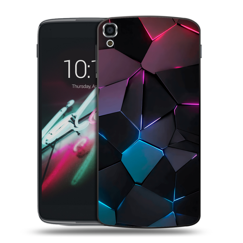 Пластиковый чехол на Alcatel One Touch Idol 3 (5.5) с принтом Геометрия неона Пластиковый чехол на Alcatel One Touch Idol 3 (5.5) с принтом Геометрия неона