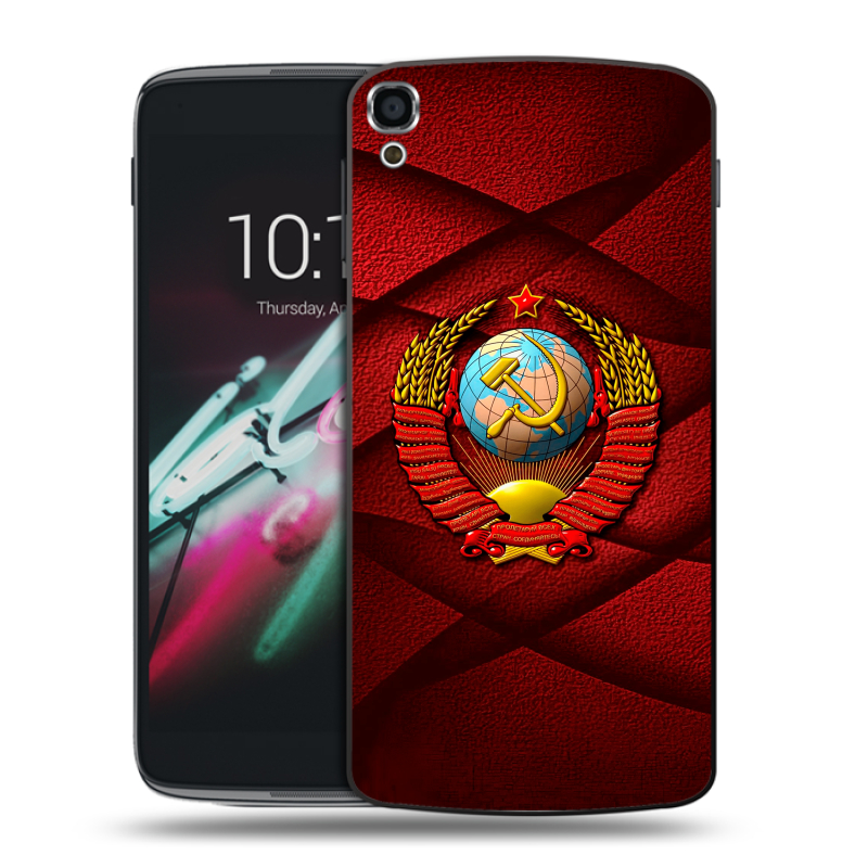 Пластиковый чехол на Alcatel One Touch Idol 3 (5.5) с принтом Герб СССР Пластиковый чехол на Alcatel One Touch Idol 3 (5.5) с принтом Герб СССР