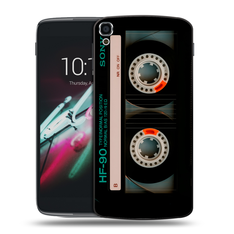 Пластиковый чехол на Alcatel One Touch Idol 3 (5.5) с принтом Кассета Пластиковый чехол на Alcatel One Touch Idol 3 (5.5) с принтом Кассета