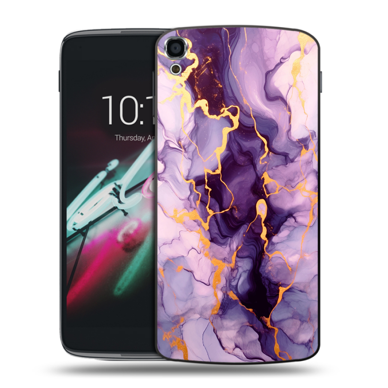 Пластиковый чехол на Alcatel One Touch Idol 3 (5.5) с принтом Мрамор Пластиковый чехол на Alcatel One Touch Idol 3 (5.5) с принтом Мрамор