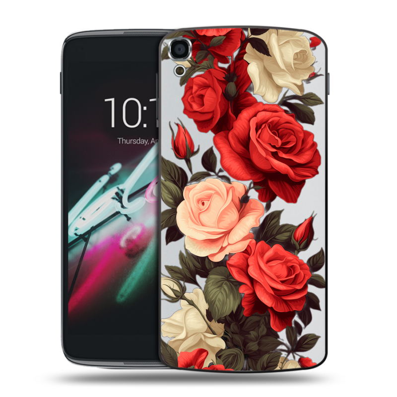 Пластиковый чехол на Alcatel One Touch Idol 3 (5.5) с принтом Розы Пластиковый чехол на Alcatel One Touch Idol 3 (5.5) с принтом Розы