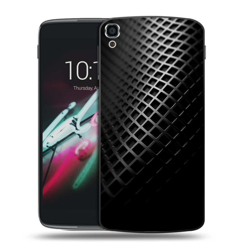 Пластиковый чехол на Alcatel One Touch Idol 3 (5.5) с принтом Текстура металла Пластиковый чехол на Alcatel One Touch Idol 3 (5.5) с принтом Текстура металла