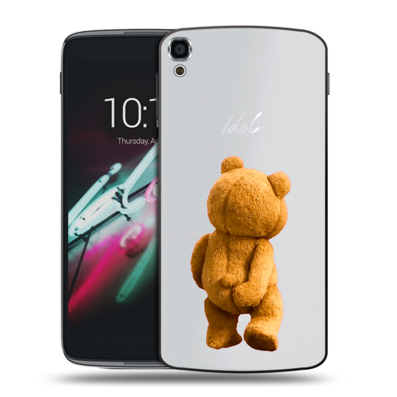 Пластиковый чехол на Alcatel One Touch Idol 3 (5.5) с принтом Медведь Пластиковый чехол на Alcatel One Touch Idol 3 (5.5) с принтом Медведь
