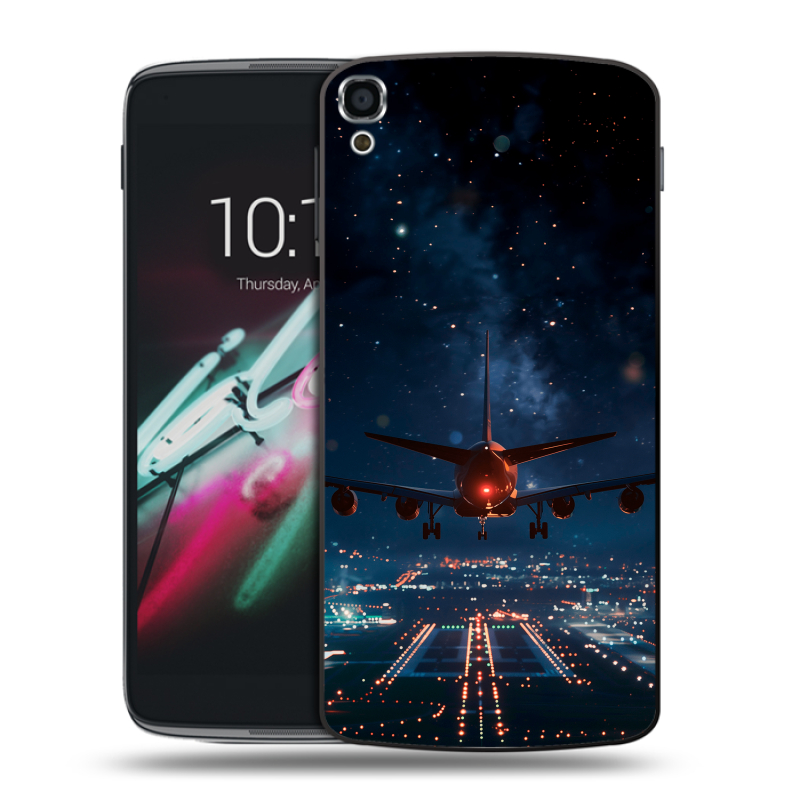 Пластиковый чехол на Alcatel One Touch Idol 3 (5.5) с принтом самолет Пластиковый чехол на Alcatel One Touch Idol 3 (5.5) с принтом самолет