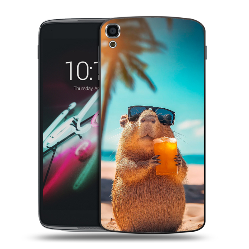 Пластиковый чехол на Alcatel One Touch Idol 3 (5.5) с принтом Капибара Пластиковый чехол на Alcatel One Touch Idol 3 (5.5) с принтом Капибара