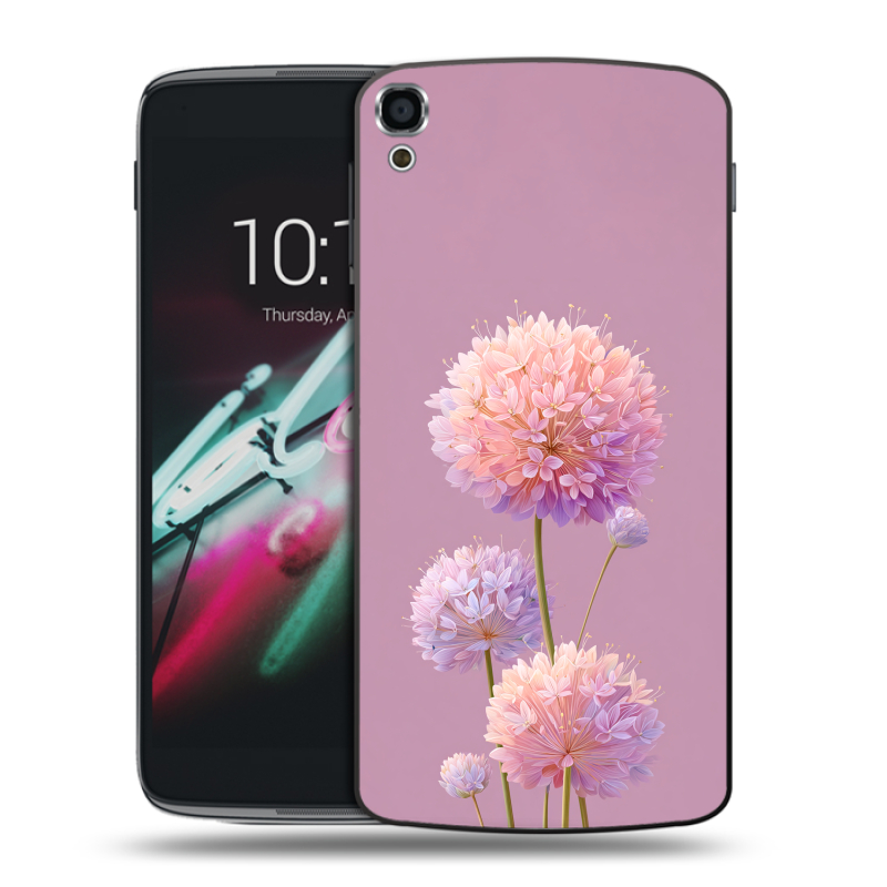 Пластиковый чехол на Alcatel One Touch Idol 3 (5.5) с принтом Цветы Пластиковый чехол на Alcatel One Touch Idol 3 (5.5) с принтом Цветы