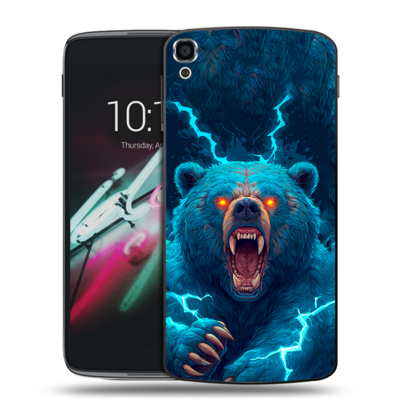 Пластиковый чехол на Alcatel One Touch Idol 3 (5.5) с принтом Медведь Пластиковый чехол на Alcatel One Touch Idol 3 (5.5) с принтом Медведь
