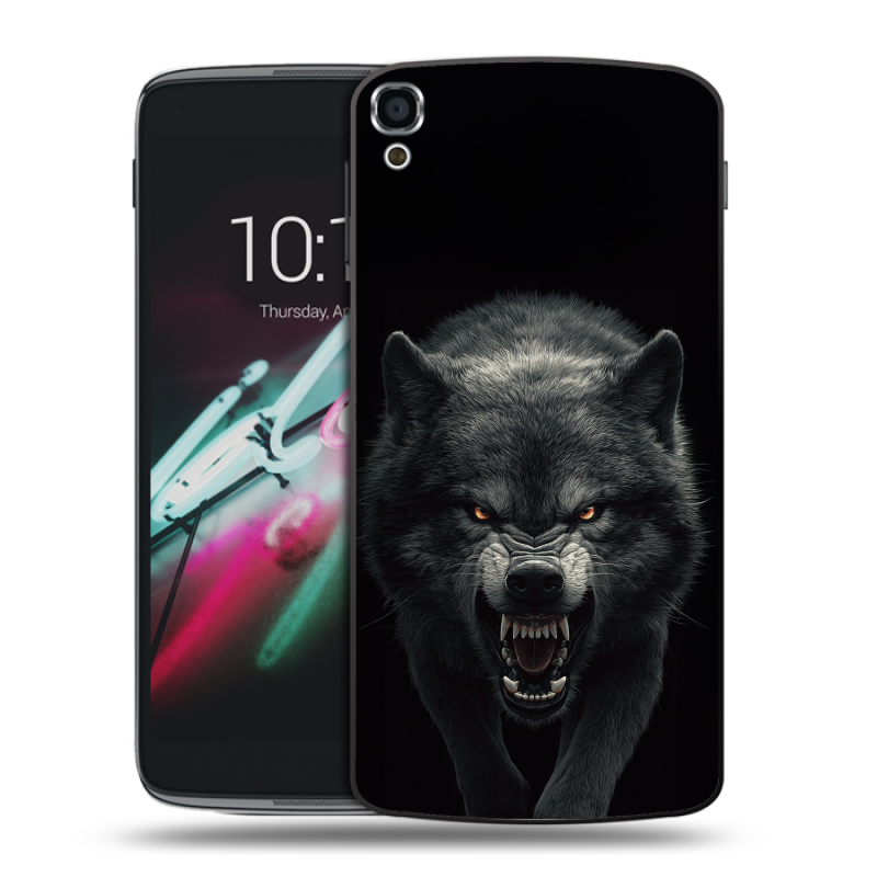 Пластиковый чехол на Alcatel One Touch Idol 3 (5.5) с принтом Волк Пластиковый чехол на Alcatel One Touch Idol 3 (5.5) с принтом Волк