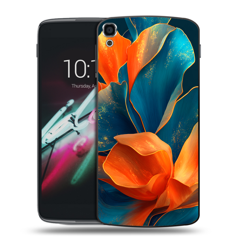 Пластиковый чехол на Alcatel One Touch Idol 3 (5.5) с принтом Цветы Пластиковый чехол на Alcatel One Touch Idol 3 (5.5) с принтом Цветы