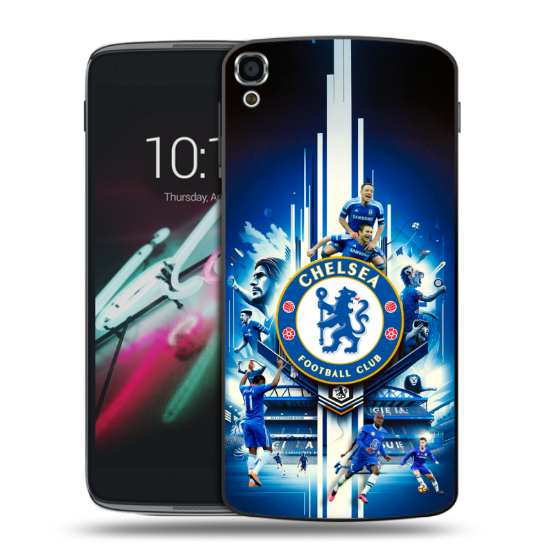 Пластиковый чехол на Alcatel One Touch Idol 3 (5.5) с принтом Chelsea Челси Пластиковый чехол на Alcatel One Touch Idol 3 (5.5) с принтом Chelsea Челси