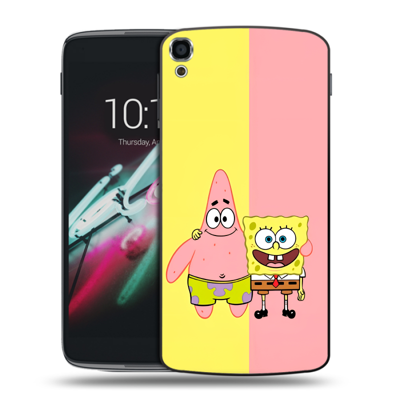 Пластиковый чехол на Alcatel One Touch Idol 3 (5.5) с принтом Спанч боб Спанчбоб Пластиковый чехол на Alcatel One Touch Idol 3 (5.5) с принтом Спанч боб Спанчбоб
