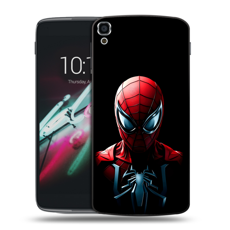 Пластиковый чехол на Alcatel One Touch Idol 3 (5.5) с принтом Spiderman Человек паук Пластиковый чехол на Alcatel One Touch Idol 3 (5.5) с принтом Spiderman Человек паук