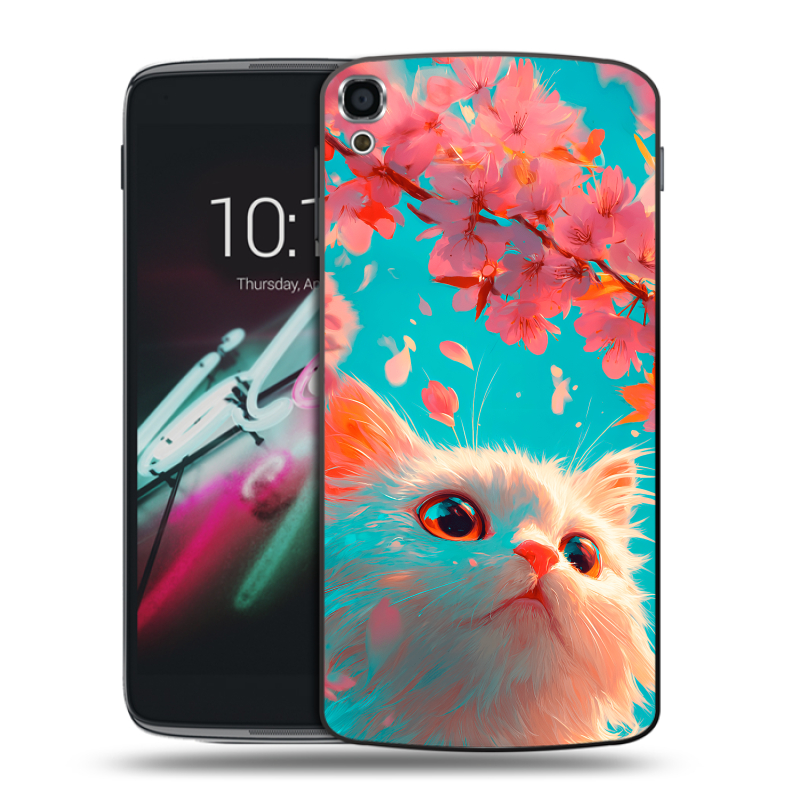 Пластиковый чехол на Alcatel One Touch Idol 3 (5.5) с принтом Красивый кот Пластиковый чехол на Alcatel One Touch Idol 3 (5.5) с принтом Красивый кот