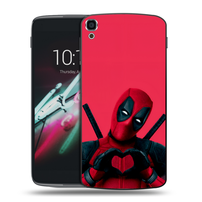 Пластиковый чехол на Alcatel One Touch Idol 3 (5.5) с принтом Дедпул Deadpool Пластиковый чехол на Alcatel One Touch Idol 3 (5.5) с принтом Дедпул Deadpool
