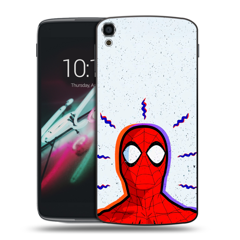 Пластиковый чехол на Alcatel One Touch Idol 3 (5.5) с принтом Spiderman Человек паук Пластиковый чехол на Alcatel One Touch Idol 3 (5.5) с принтом Spiderman Человек паук