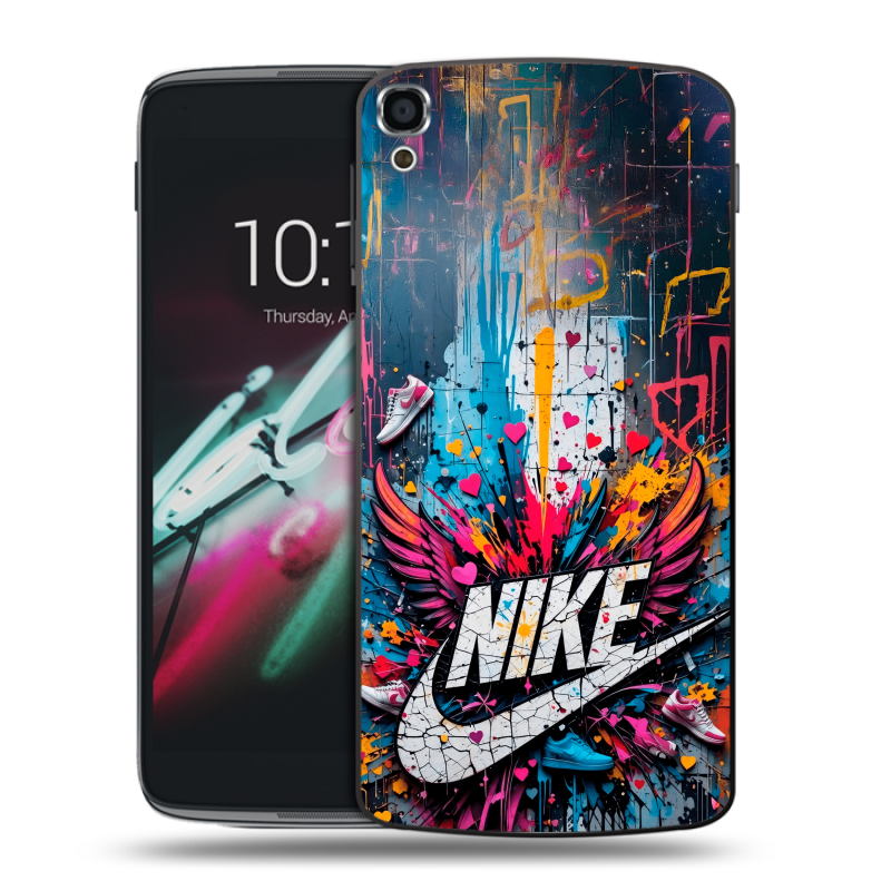 Пластиковый чехол на Alcatel One Touch Idol 3 (5.5) с принтом Nike Найк Пластиковый чехол на Alcatel One Touch Idol 3 (5.5) с принтом Nike Найк