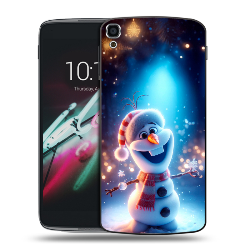 Пластиковый чехол на Alcatel One Touch Idol 3 (5.5) с принтом Новый год Пластиковый чехол на Alcatel One Touch Idol 3 (5.5) с принтом Новый год