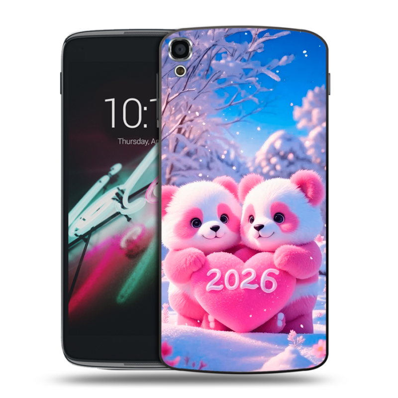 Пластиковый чехол на Alcatel One Touch Idol 3 (5.5) с принтом Новый год Пластиковый чехол на Alcatel One Touch Idol 3 (5.5) с принтом Новый год