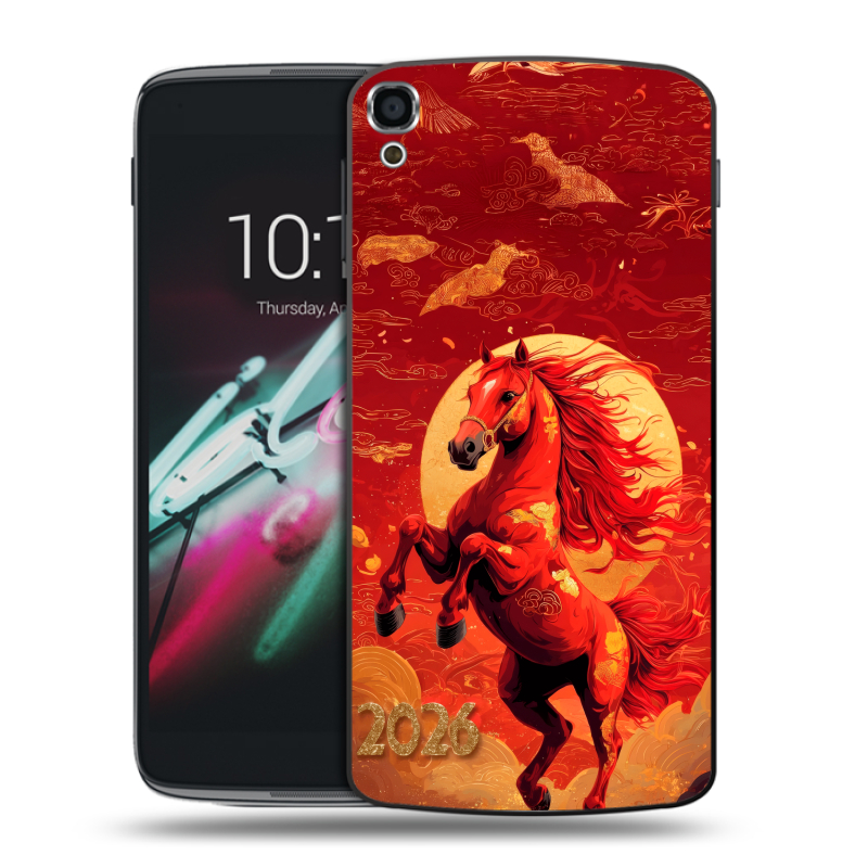 Пластиковый чехол на Alcatel One Touch Idol 3 (5.5) с принтом Новый год Пластиковый чехол на Alcatel One Touch Idol 3 (5.5) с принтом Новый год