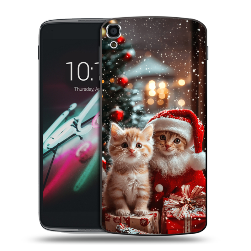 Пластиковый чехол на Alcatel One Touch Idol 3 (5.5) с принтом Новый год Пластиковый чехол на Alcatel One Touch Idol 3 (5.5) с принтом Новый год
