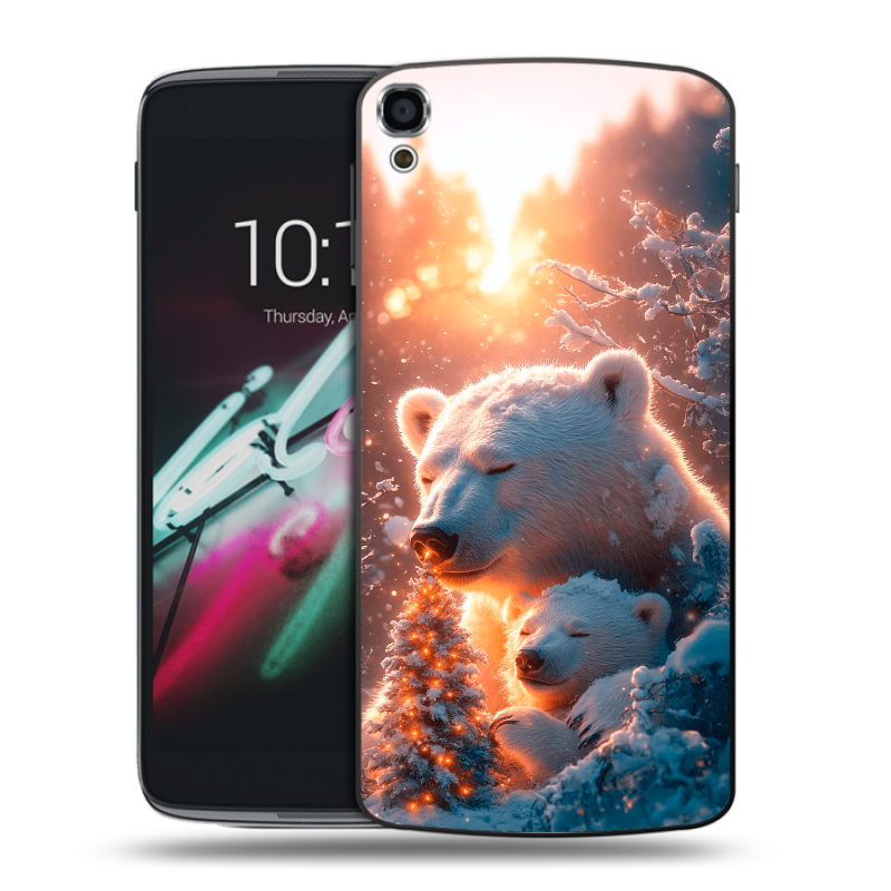 Пластиковый чехол на Alcatel One Touch Idol 3 (5.5) с принтом Новый год Пластиковый чехол на Alcatel One Touch Idol 3 (5.5) с принтом Новый год