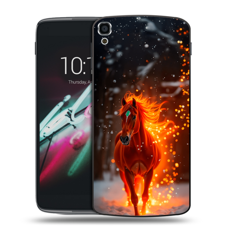 Пластиковый чехол на Alcatel One Touch Idol 3 (5.5) с принтом Новый год Пластиковый чехол на Alcatel One Touch Idol 3 (5.5) с принтом Новый год