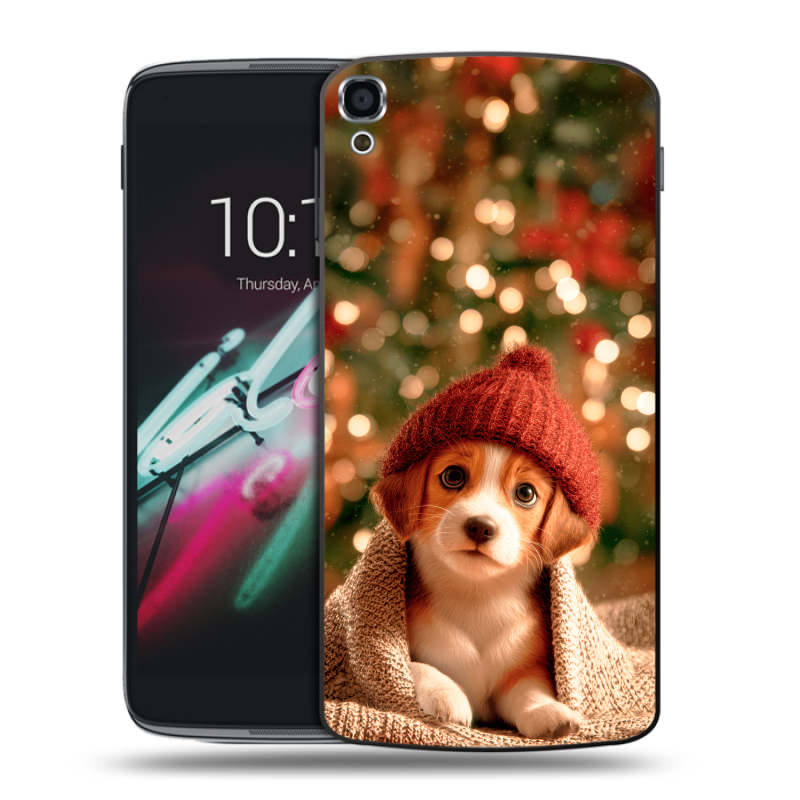 Пластиковый чехол на Alcatel One Touch Idol 3 (5.5) с принтом Новый год Пластиковый чехол на Alcatel One Touch Idol 3 (5.5) с принтом Новый год