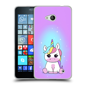 Пластиковый чехол на Microsoft Lumia 640 с принтом Единорог Пластиковый чехол на Microsoft Lumia 640 с принтом Единорог