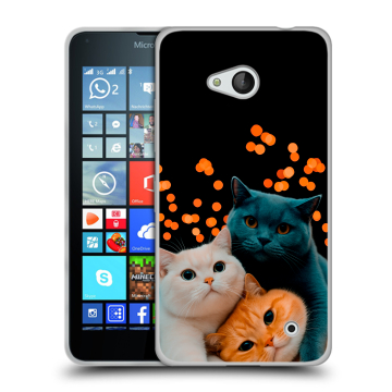 Пластиковый чехол на Microsoft Lumia 640 с принтом Кошки Пластиковый чехол на Microsoft Lumia 640 с принтом Кошки